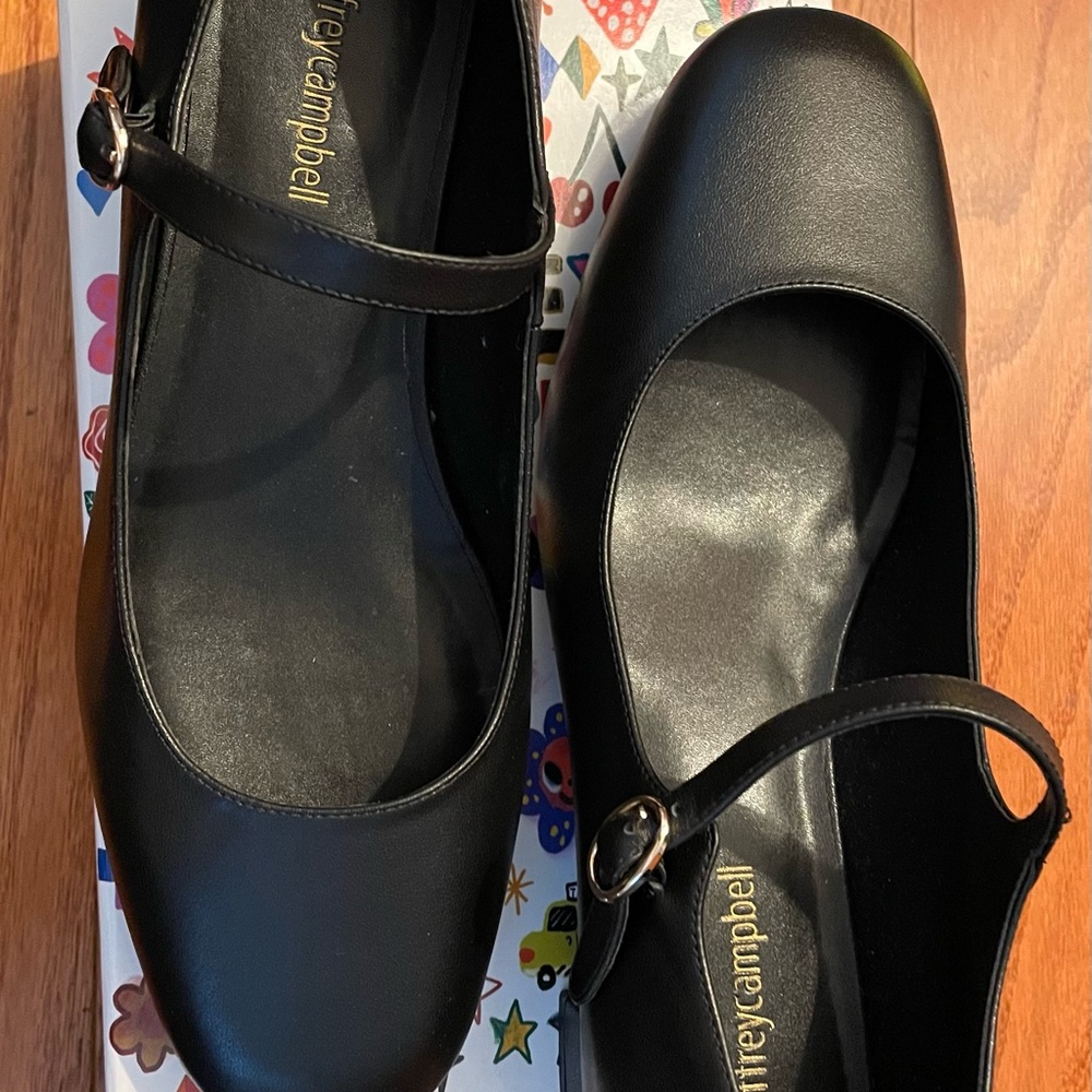Jeffrey Campbell Black Mary Jane Flats - Picture 3 of 8